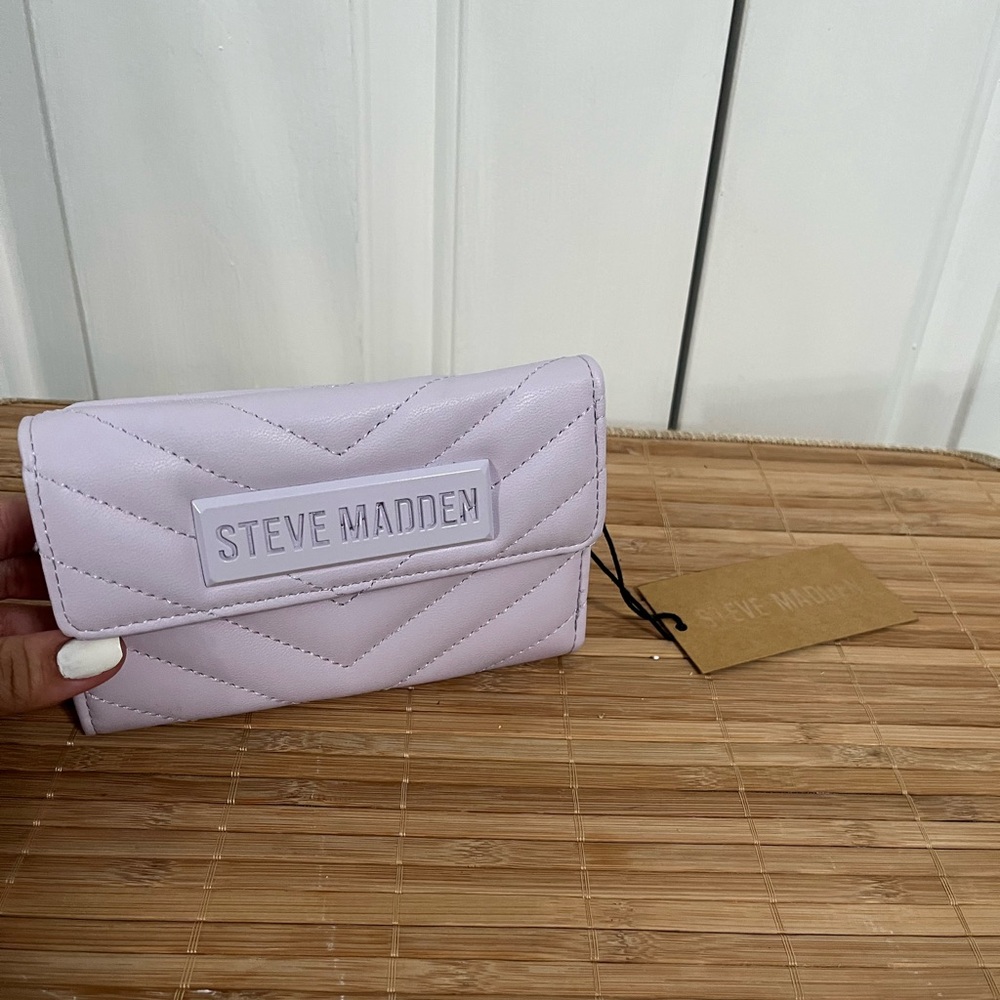 Steve Madden Light Purple Quilted Wallet